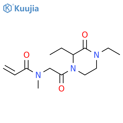 N-2-(2,4-diethyl-3-oxopiperazin-1-yl)-2-oxoethyl-N-methylprop-2-enamide structure