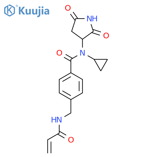 N-cyclopropyl-N-(2,5-dioxopyrrolidin-3-yl)-4-[(prop-2-enamido)methyl]benzamide structure