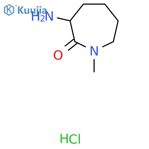 2H-Azepin-2-one, 3-aminohexahydro-1-methyl-, hydrochloride (1:1) structure