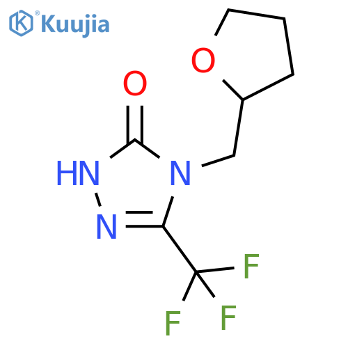 4-[(oxolan-2-yl)methyl]-3-(trifluoromethyl)-4,5-dihydro-1H-1,2,4-triazol-5-one structure