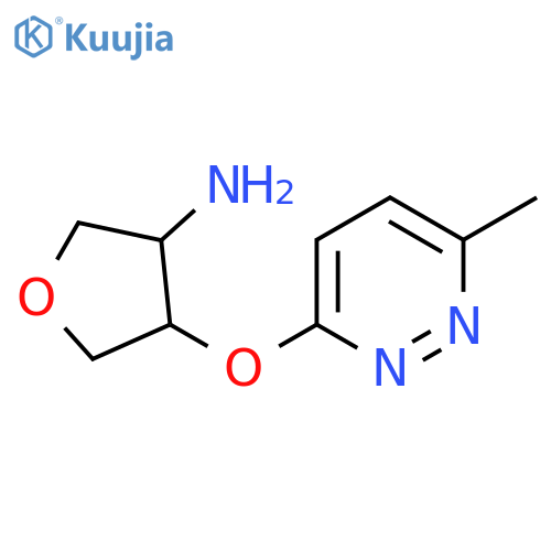 4-[(6-Methylpyridazin-3-yl)oxy]oxolan-3-amine structure