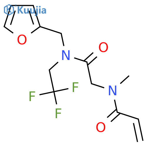 N-({[(furan-2-yl)methyl](2,2,2-trifluoroethyl)carbamoyl}methyl)-N-methylprop-2-enamide structure