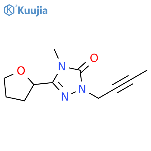 1-(but-2-yn-1-yl)-4-methyl-3-(oxolan-2-yl)-4,5-dihydro-1H-1,2,4-triazol-5-one structure