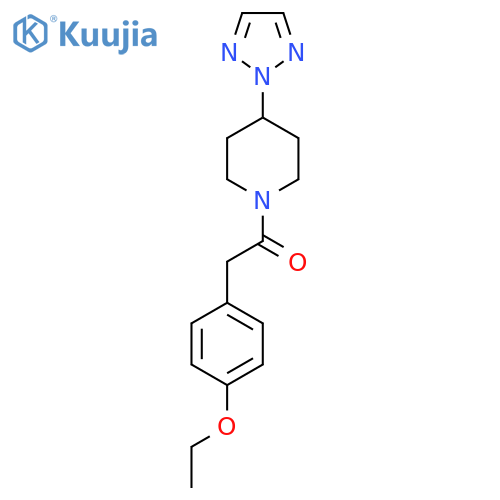 2-(4-ethoxyphenyl)-1-4-(2H-1,2,3-triazol-2-yl)piperidin-1-ylethan-1-one structure