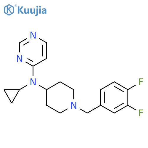 N-cyclopropyl-N-{1-(3,4-difluorophenyl)methylpiperidin-4-yl}pyrimidin-4-amine structure