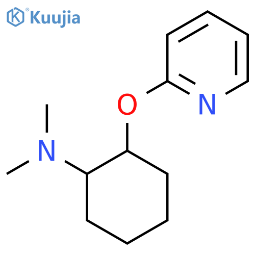 N,N-dimethyl-2-(pyridin-2-yloxy)cyclohexan-1-amine structure