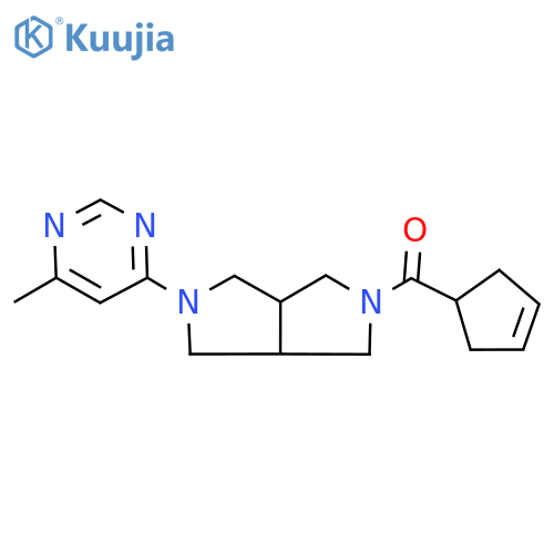 4-[5-(cyclopent-3-ene-1-carbonyl)-octahydropyrrolo[3,4-c]pyrrol-2-yl]-6-methylpyrimidine structure