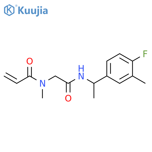 N-({1-(4-fluoro-3-methylphenyl)ethylcarbamoyl}methyl)-N-methylprop-2-enamide structure