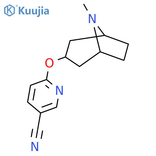 6-({8-Methyl-8-azabicyclo[3.2.1]octan-3-yl}oxy)pyridine-3-carbonitrile structure