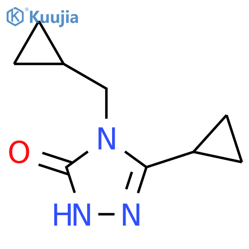 3-cyclopropyl-4-(cyclopropylmethyl)-4,5-dihydro-1H-1,2,4-triazol-5-one structure