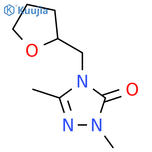 1,3-dimethyl-4-[(oxolan-2-yl)methyl]-4,5-dihydro-1H-1,2,4-triazol-5-one structure