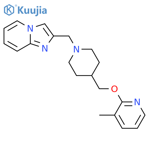 2-{[1-({Imidazo[1,2-a]pyridin-2-yl}methyl)piperidin-4-yl]methoxy}-3-methylpyridine structure