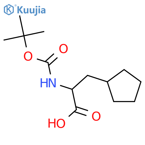 (2R)-2-{[(tert-butoxy)carbonyl]amino}-3-cyclopentylpropanoic acid structure