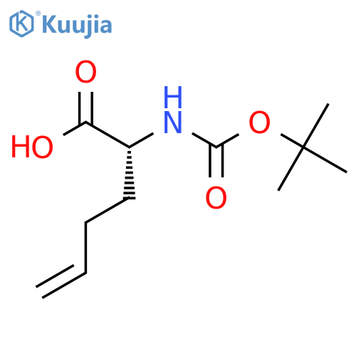 (2R)-2-{(tert-butoxy)carbonylamino}hex-5-enoic acid structure