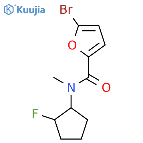5-bromo-N-(2-fluorocyclopentyl)-N-methylfuran-2-carboxamide structure