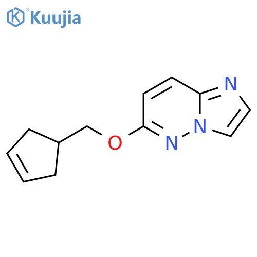 6-[(Cyclopent-3-en-1-yl)methoxy]imidazo[1,2-b]pyridazine structure