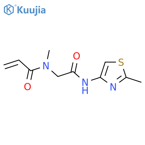 N-methyl-N-{(2-methyl-1,3-thiazol-4-yl)carbamoylmethyl}prop-2-enamide structure