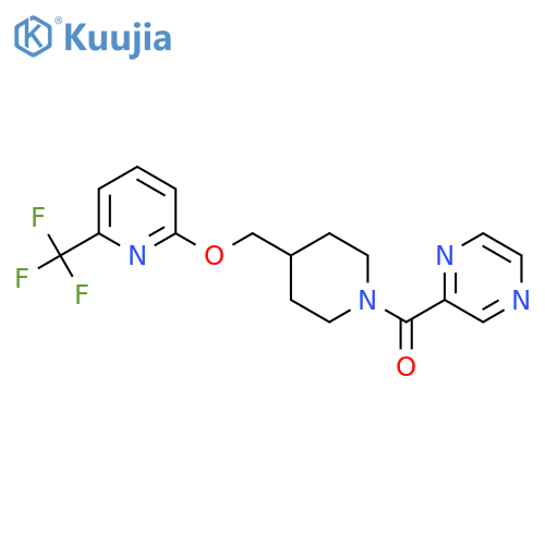 2-[4-({[6-(Trifluoromethyl)pyridin-2-yl]oxy}methyl)piperidine-1-carbonyl]pyrazine structure