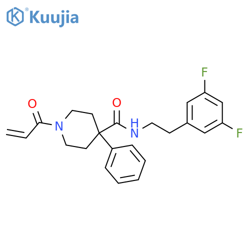 N-[2-(3,5-Difluorophenyl)ethyl]-1-(1-oxo-2-propen-1-yl)-4-phenyl-4-piperidinecarboxamide structure