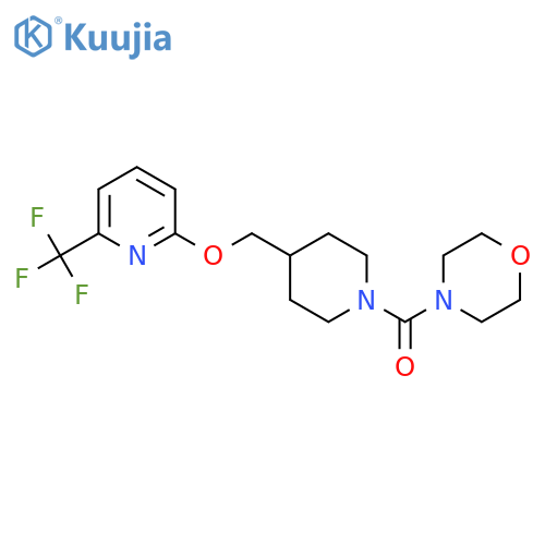 4-[4-({[6-(Trifluoromethyl)pyridin-2-yl]oxy}methyl)piperidine-1-carbonyl]morpholine structure