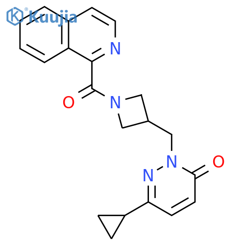 6-cyclopropyl-2-{1-(isoquinoline-1-carbonyl)azetidin-3-ylmethyl}-2,3-dihydropyridazin-3-one structure