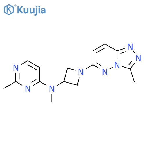 N,2-dimethyl-N-(1-{3-methyl-[1,2,4]triazolo[4,3-b]pyridazin-6-yl}azetidin-3-yl)pyrimidin-4-amine structure