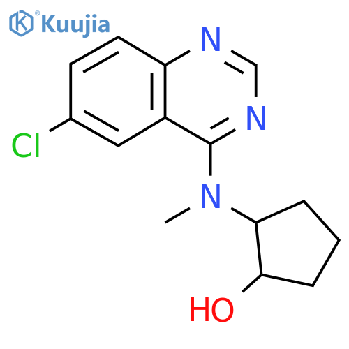 2-(6-chloroquinazolin-4-yl)(methyl)aminocyclopentan-1-ol structure