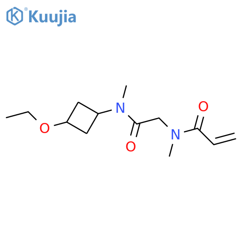 N-{(3-ethoxycyclobutyl)(methyl)carbamoylmethyl}-N-methylprop-2-enamide structure