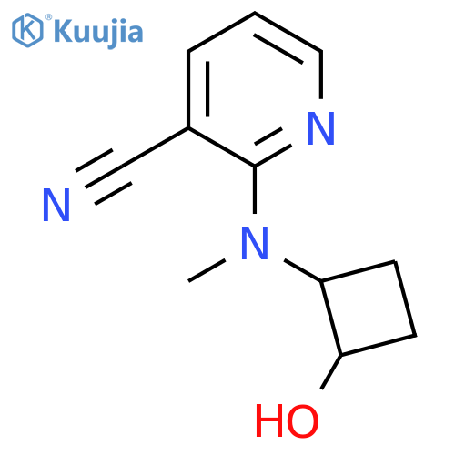 2-(2-hydroxycyclobutyl)(methyl)aminopyridine-3-carbonitrile structure