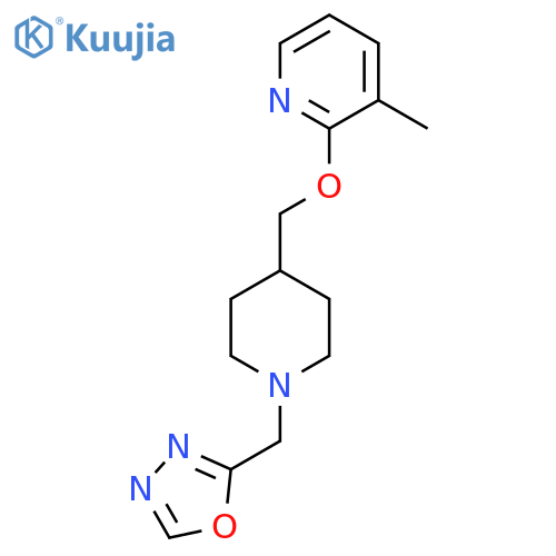 3-Methyl-2-({1-[(1,3,4-oxadiazol-2-yl)methyl]piperidin-4-yl}methoxy)pyridine structure
