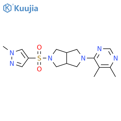 4,5-dimethyl-6-{5-(1-methyl-1H-pyrazol-4-yl)sulfonyl-octahydropyrrolo3,4-cpyrrol-2-yl}pyrimidine structure