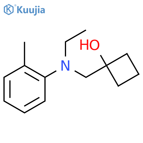1-{[Ethyl(2-methylphenyl)amino]methyl}cyclobutan-1-ol structure