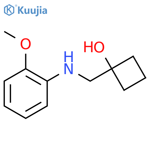 1-{[(2-Methoxyphenyl)amino]methyl}cyclobutan-1-ol structure