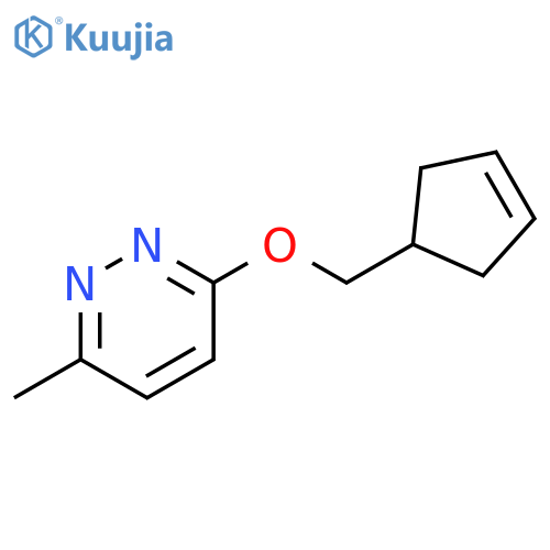3-[(cyclopent-3-en-1-yl)methoxy]-6-methylpyridazine structure