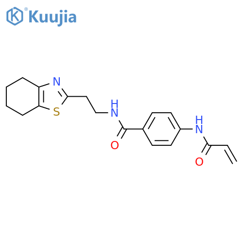 4-(Prop-2-enoylamino)-N-[2-(4,5,6,7-tetrahydro-1,3-benzothiazol-2-yl)ethyl]benzamide structure