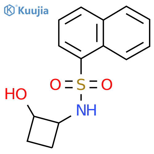 N-(2-hydroxycyclobutyl)naphthalene-1-sulfonamide structure