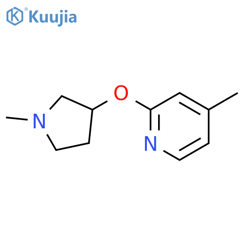 4-methyl-2-[(1-methylpyrrolidin-3-yl)oxy]pyridine structure