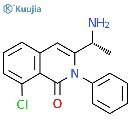 3-[(1R)-1-aminoethyl]-8-chloro-2-phenylisoquinolin-1-one structure
