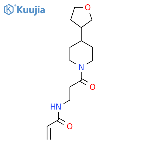 N-{3-oxo-3-4-(oxolan-3-yl)piperidin-1-ylpropyl}prop-2-enamide structure