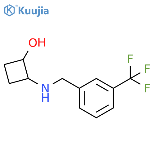 2-({3-(trifluoromethyl)phenylmethyl}amino)cyclobutan-1-ol structure