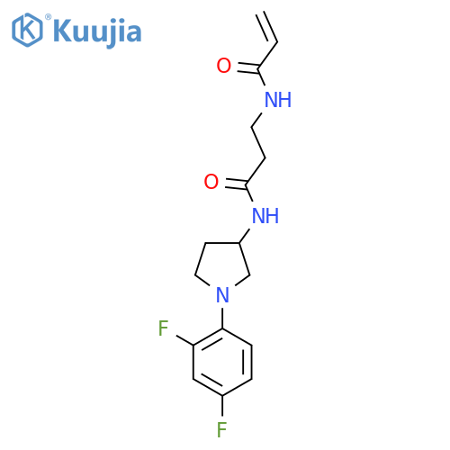 N-(2-{[1-(2,4-difluorophenyl)pyrrolidin-3-yl]carbamoyl}ethyl)prop-2-enamide structure