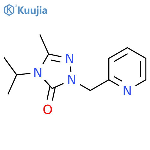 3-methyl-4-(propan-2-yl)-1-[(pyridin-2-yl)methyl]-4,5-dihydro-1H-1,2,4-triazol-5-one structure