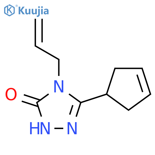 3-(cyclopent-3-en-1-yl)-4-(prop-2-en-1-yl)-4,5-dihydro-1H-1,2,4-triazol-5-one structure