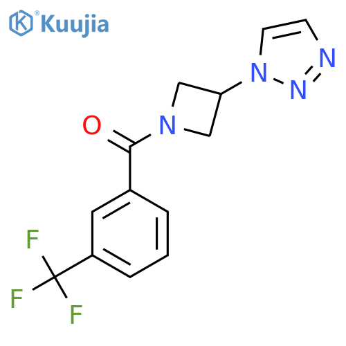 (3-(1H-1,2,3-triazol-1-yl)azetidin-1-yl)(3-(trifluoromethyl)phenyl)methanone structure