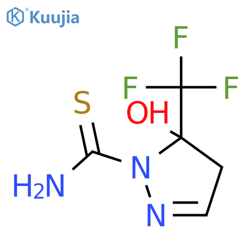 5-Hydroxy-5-(trifluoromethyl)-4,5-dihydro-1H-pyrazole-1-carbothioamide structure