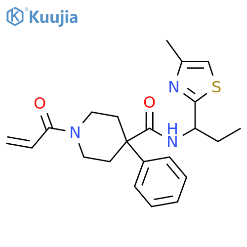 N-[1-(4-Methyl-2-thiazolyl)propyl]-1-(1-oxo-2-propen-1-yl)-4-phenyl-4-piperidinecarboxamide structure