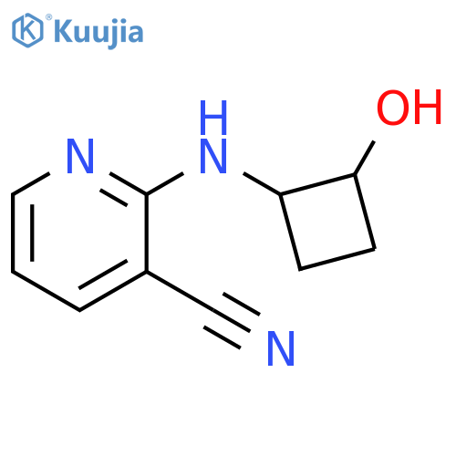 2-(2-hydroxycyclobutyl)aminopyridine-3-carbonitrile structure