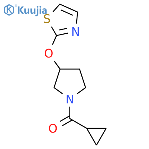 2-[(1-Cyclopropanecarbonylpyrrolidin-3-yl)oxy]-1,3-thiazole structure