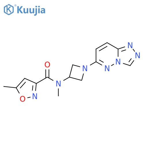 N,5-dimethyl-N-(1-{[1,2,4]triazolo[4,3-b]pyridazin-6-yl}azetidin-3-yl)-1,2-oxazole-3-carboxamide structure