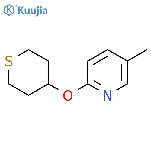 5-Methyl-2-(thian-4-yloxy)pyridine structure